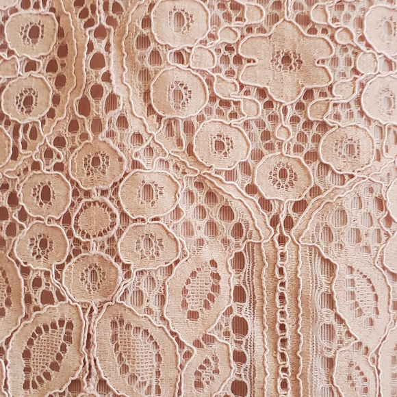 Worthington Blush Pink Lace Blouse Small Size - Picture 10 of 12